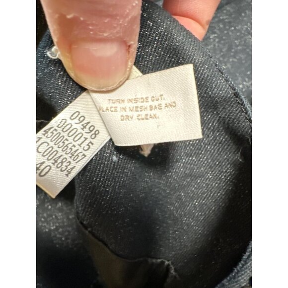 Chico’s Black Beaded Sequined Hook And Eye Closure Jacket Size 2 US L - Picture 7 of 9